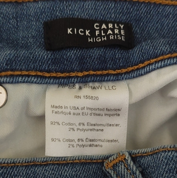 Veronica Beard Carly High Rise Bleach Above Ankle Crop Splatter Jeans Size 24 - Picture 8 of 8